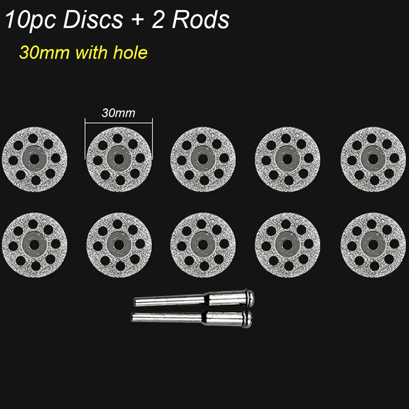 Diamond Cutting Disc Wheels Circular Saw Blade CutOff Rotary Tool Disk Mini Drill Mandrel Wood Stone Plastic Glass Sharp Cutter