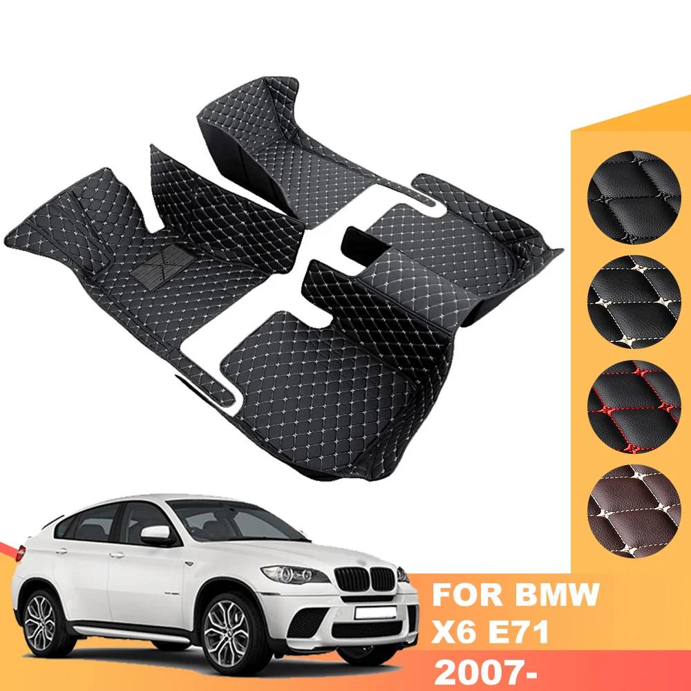 

Custom Leather Car Floor Mats Foot Carpets Cover For BMW X6 E71 2008-2014 F16 2015-2019 G06 2020-2022 X6M F86 2015-2022