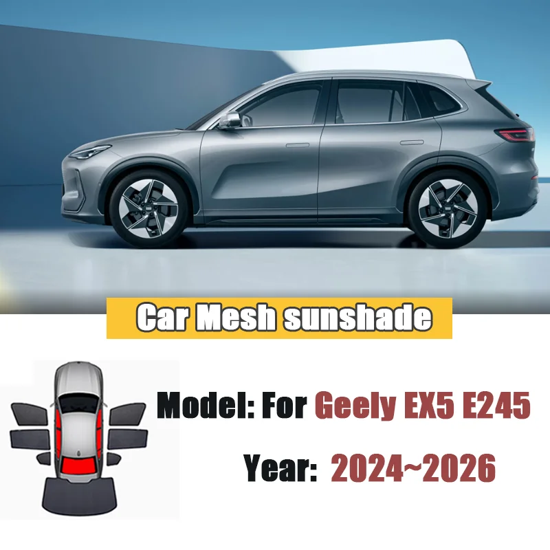 Windshield Window Visor For Geely EX5 E245 2024 2025 2026 UV Protection Auto Mesh Sunshade Mosquito Repellent Car Accessories
