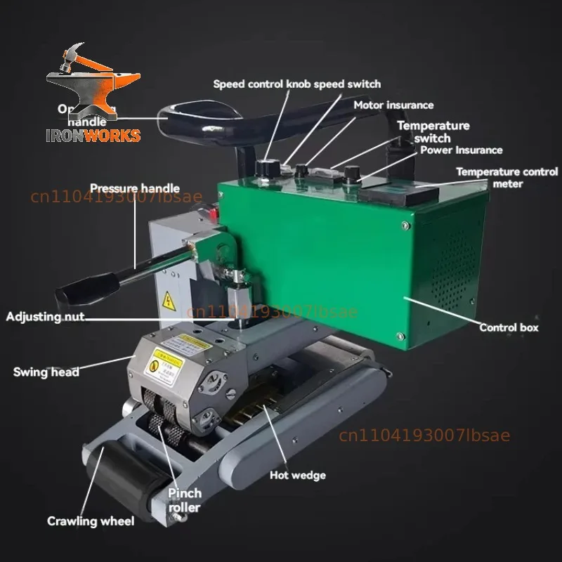 PE geomembrane single-seam welding machine, PP extrusion hot air welding sheet material hot melting machine