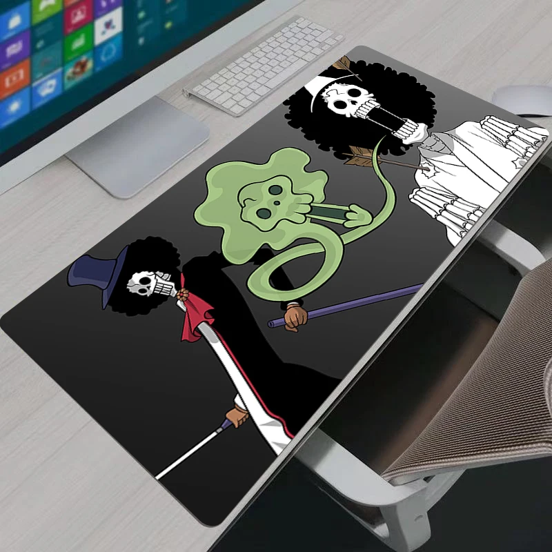 Tappetini per mouse da gioco Gamer Home Computer HD Mousepad XXL One Piece Brook Tappeto per tastiera Tappetini per mouse da ufficio antiscivolo per LOL