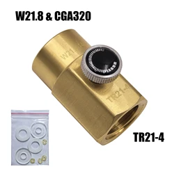 Soda Sparkling Water CO2 Cylinder Refilling Station Fill Adapter Valve TR21.4 to W21.8-14 or CGA320 Connector