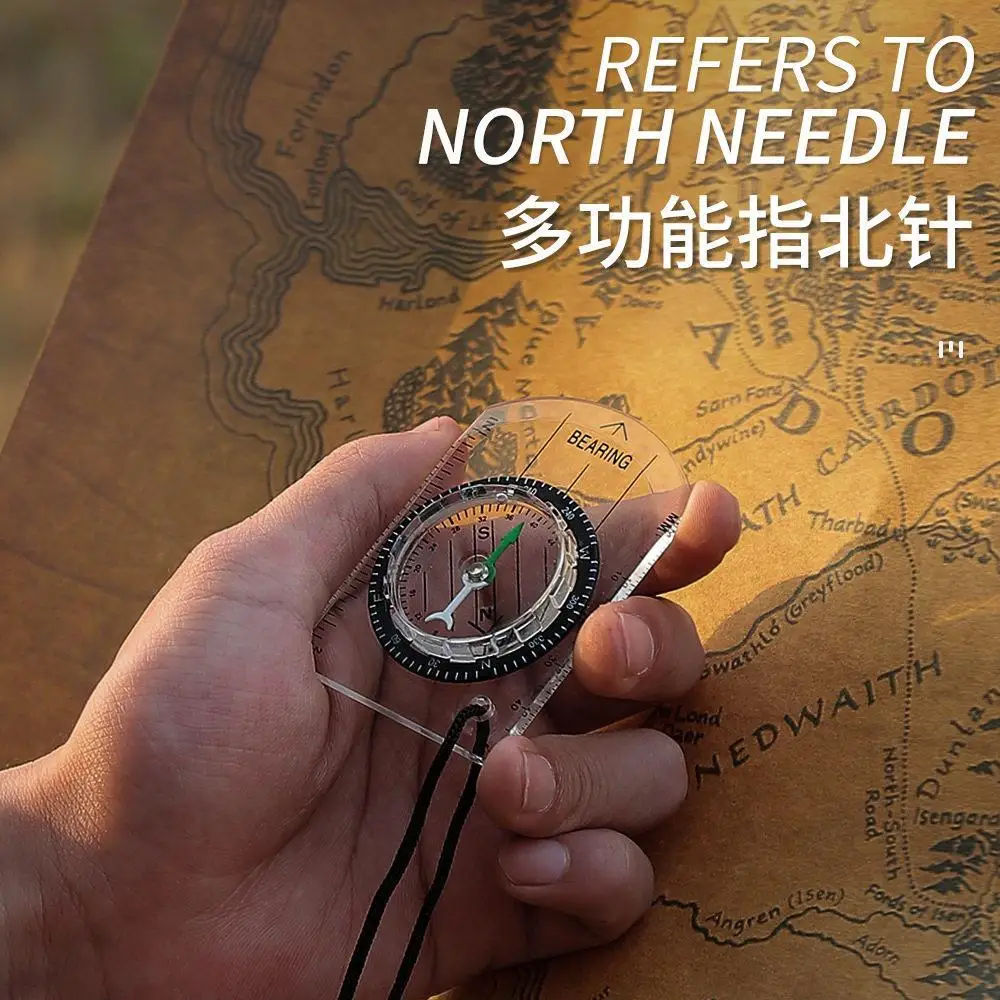 Compass Portable Scale Outdoor Camping Mountaineering Survival Direction Auto Supplies High Precision North