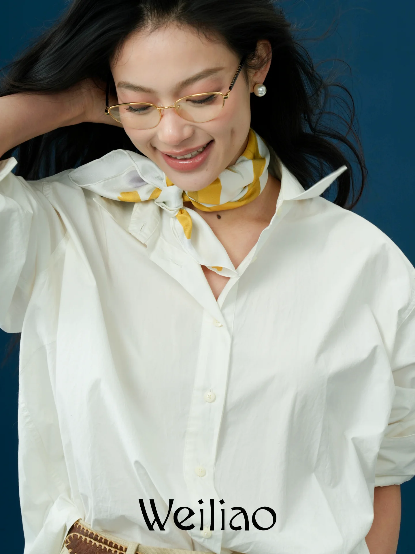 

Weiliao Original Silk Scarf Versatile Fashion Accessory Spring Summer Ethnic Style Decorative Small Square Scarf for Youth