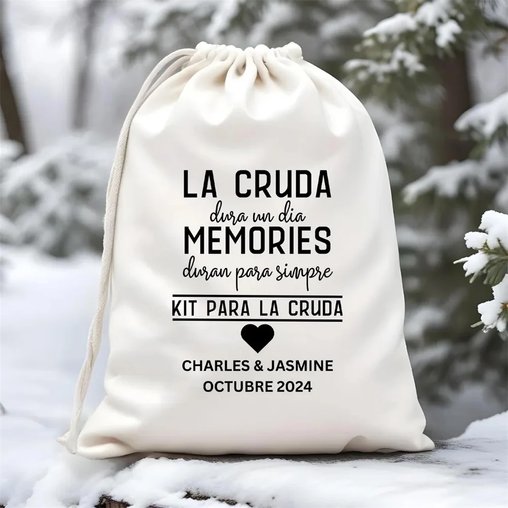 25pcs Personalized La Cruda Hangover Kit Bags - Hangover Only Last a Day Bags - Mexico Hangover Kit Bag - Custom Wedding Favor B