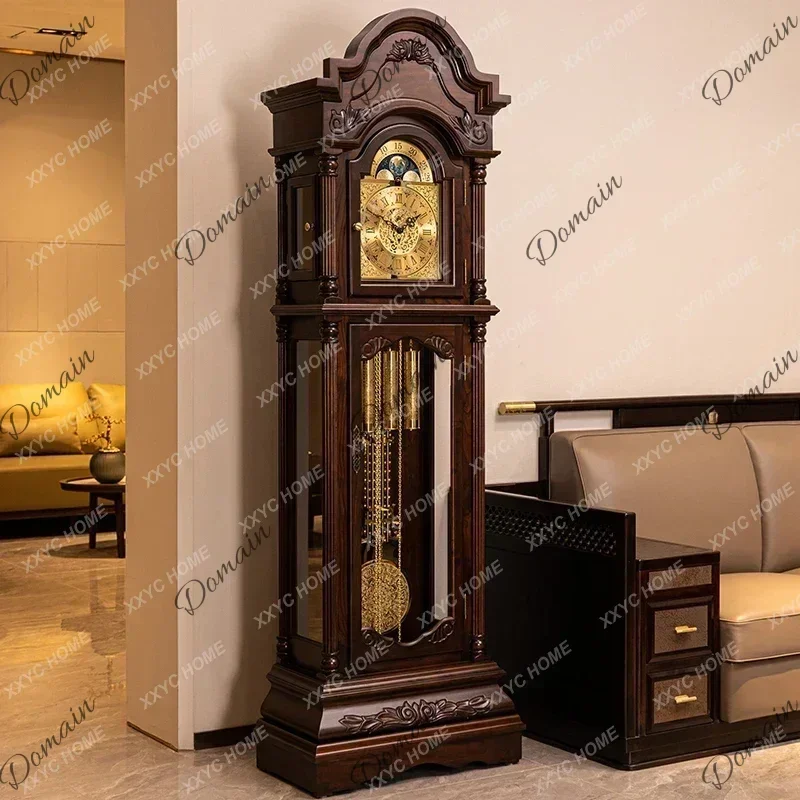 Floor clock Living room Villa  retro mechanical pendulum clock Large table clock Classical