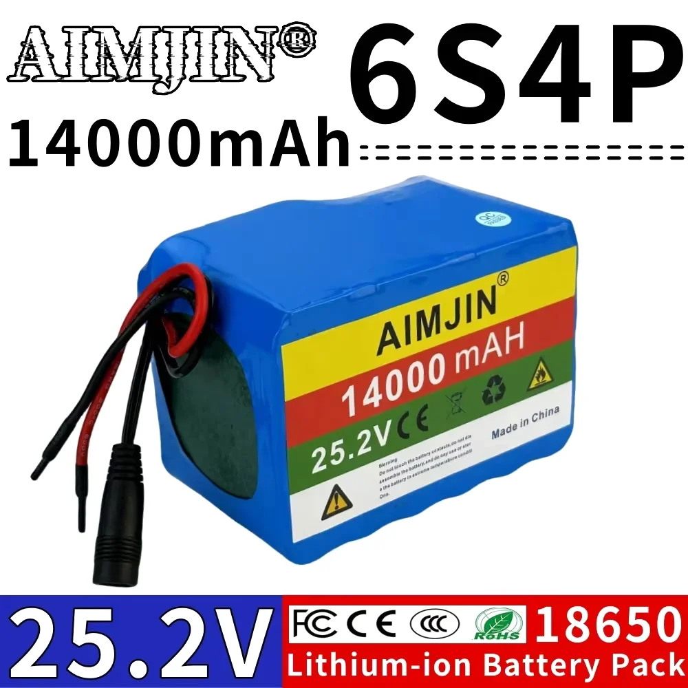 

6S4P Lithium Battery Pack 18650 25.2V 14Ah Rechargeable Battery suitable for various electronic devices, transportation devi
