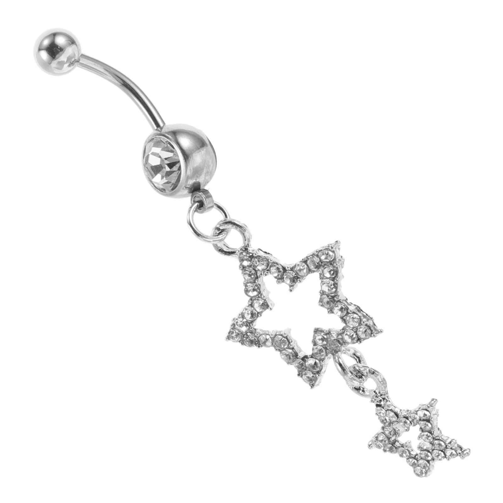 

Navel Belly Button Piercing Jewelry Dangle for Women with Stars Umbilical Ornaments