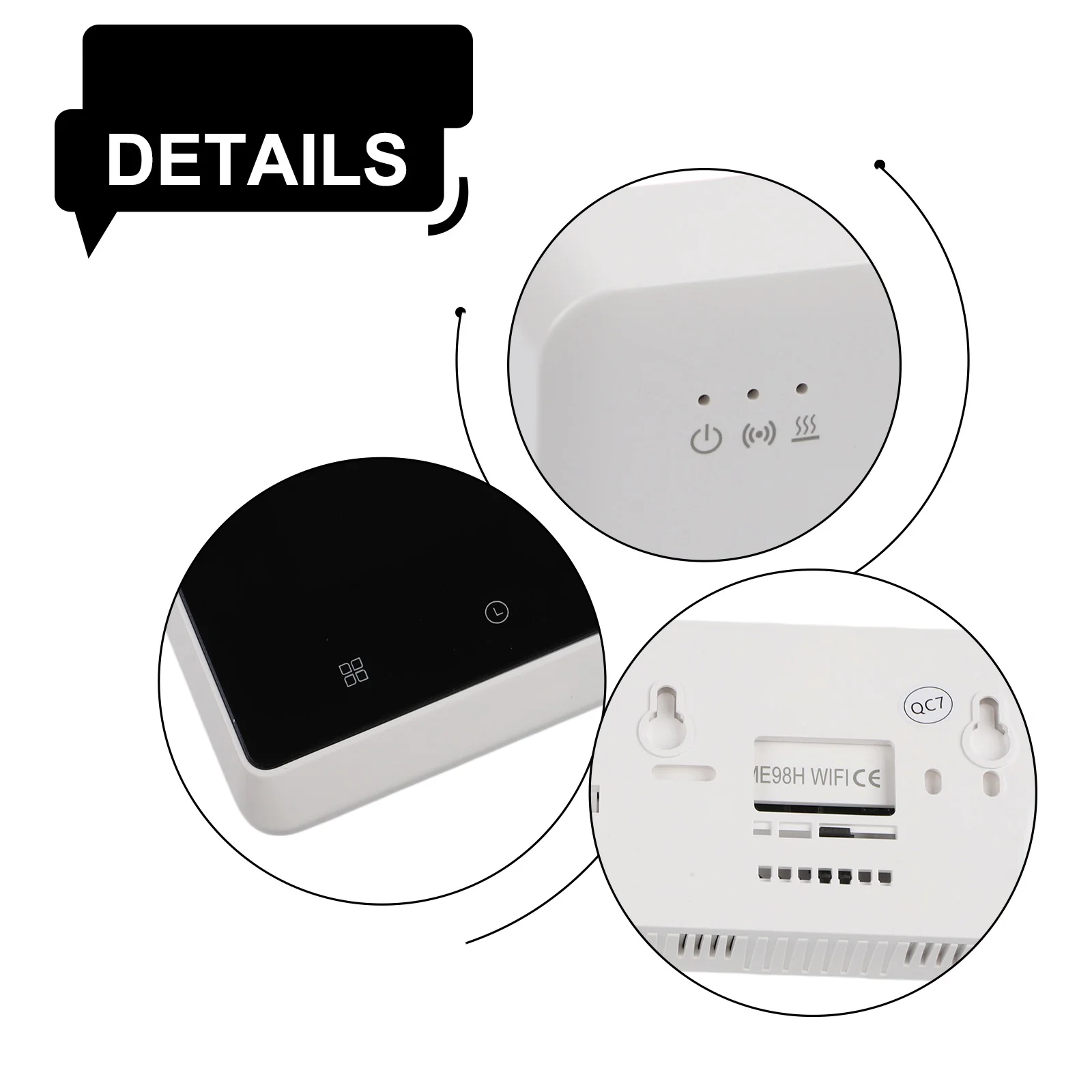 APP Control Smart Thermostat for Compatible Current Load 3A / 3A Voice Control Wall-Mounted Boilers Water Floor Heating