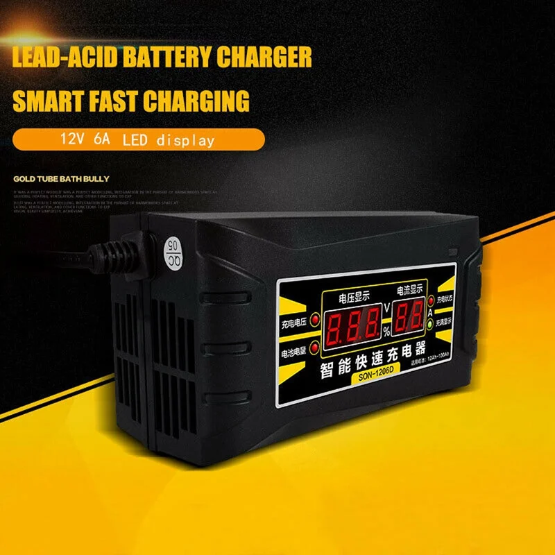 Car Battery Charger 12V 6A 10A Intelligent Full Automatic Auto Smart Fast hot UK Car battery fast charger car Accessories