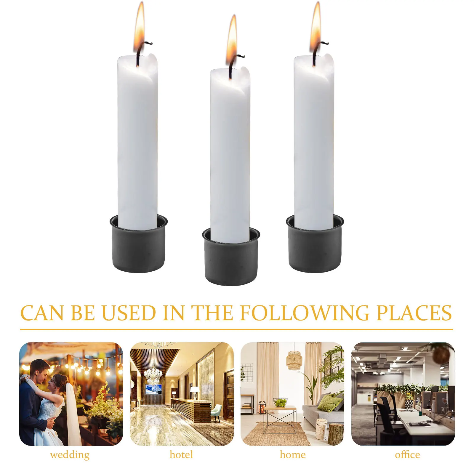 

10pcs Metal Cups Diy Holder Aromatherapy Decorative Candlestick Simple Containers Home Use Tealight Holder Solid