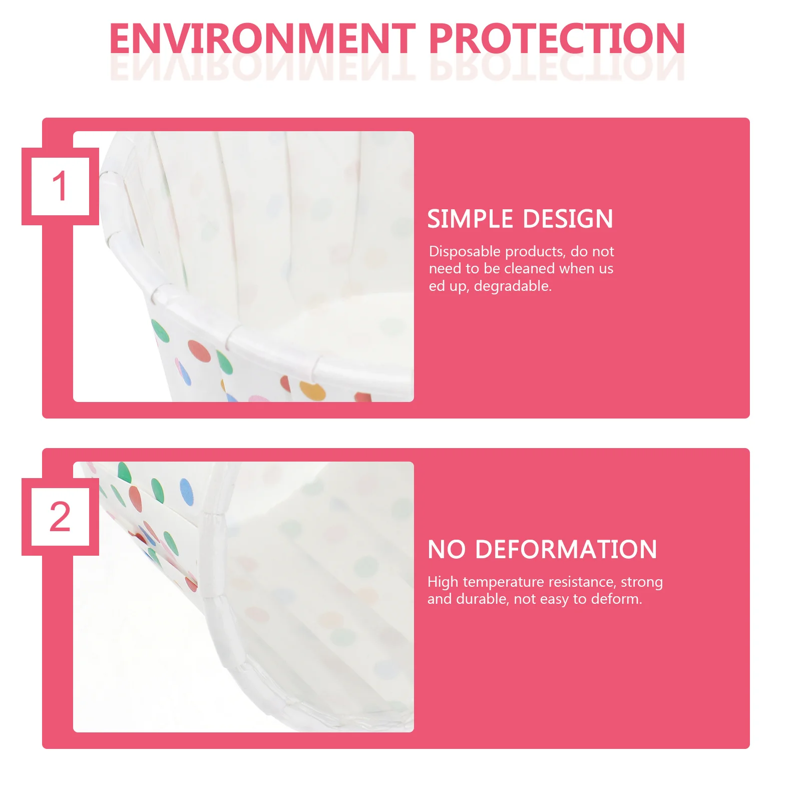 

100 Pcs Paper Cake Cups Disposable Ice Cream Bowls for Party Supplies Dessert Serving Treats