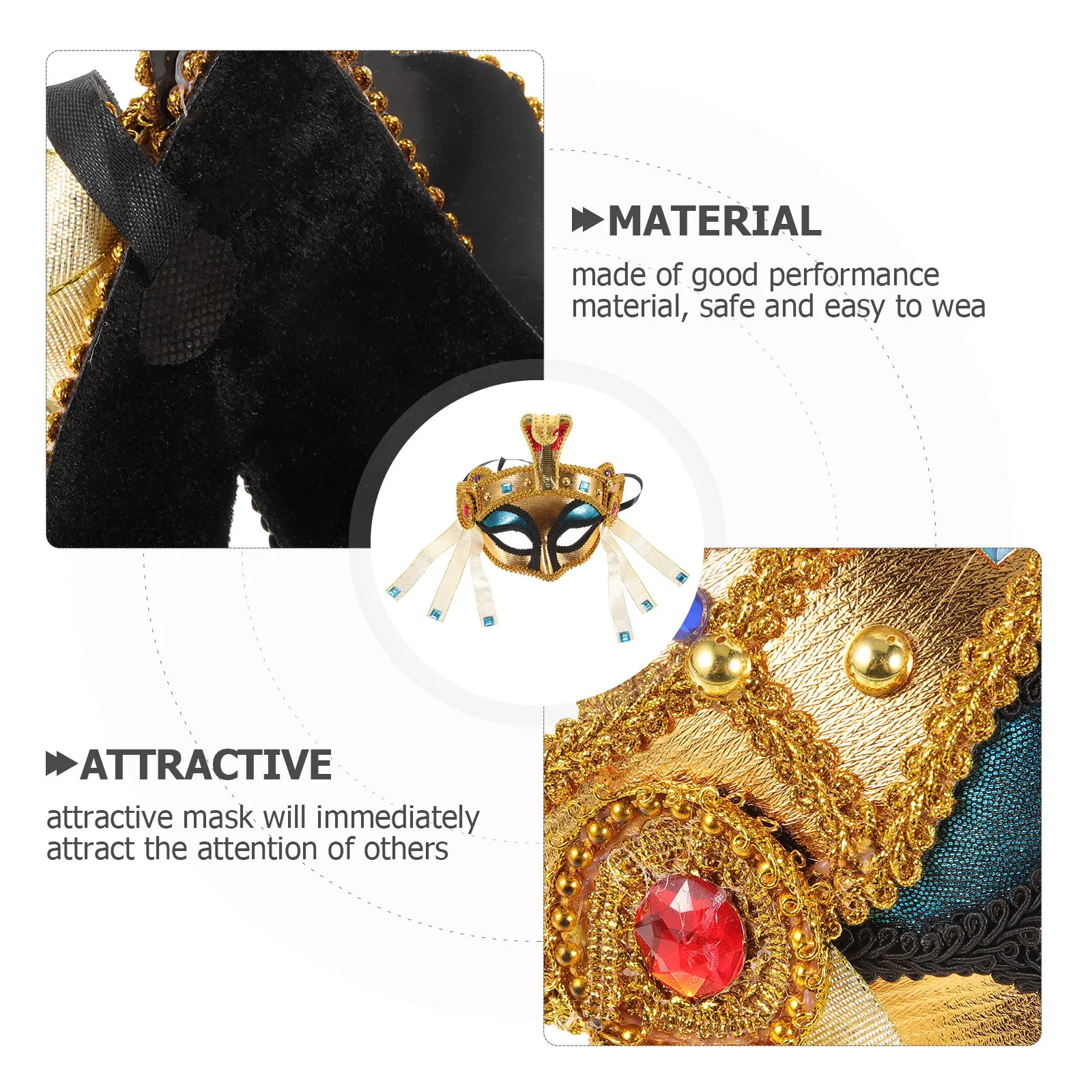 

Египетский головной убор кобры, маска на Хэллоуин, половина лица, женщина, косплей, вечеринка, карнавал, фестиваль, реквизит, маска для косплея, реквизит для фотосессии