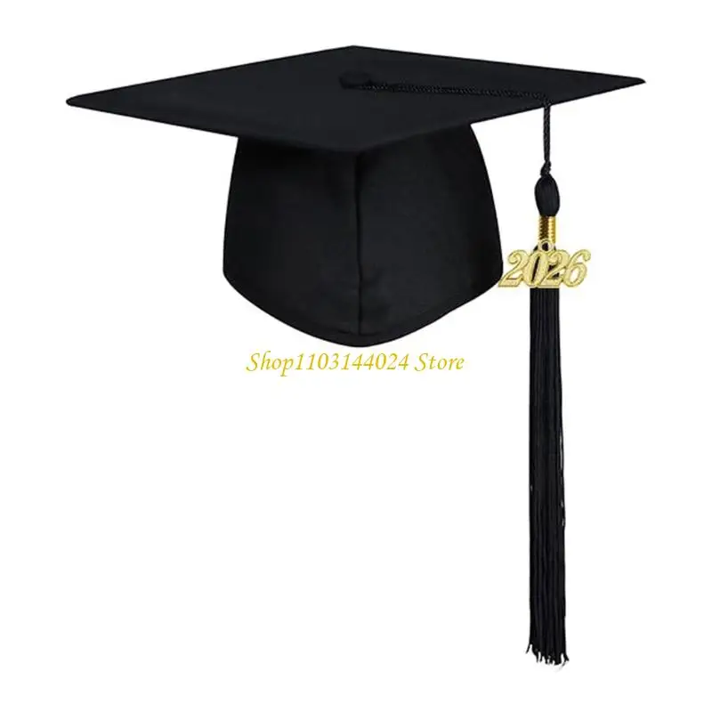 N5KE Classical Graduation Mortarboard for 2026 Ceremonies Photo Props Multiple Color