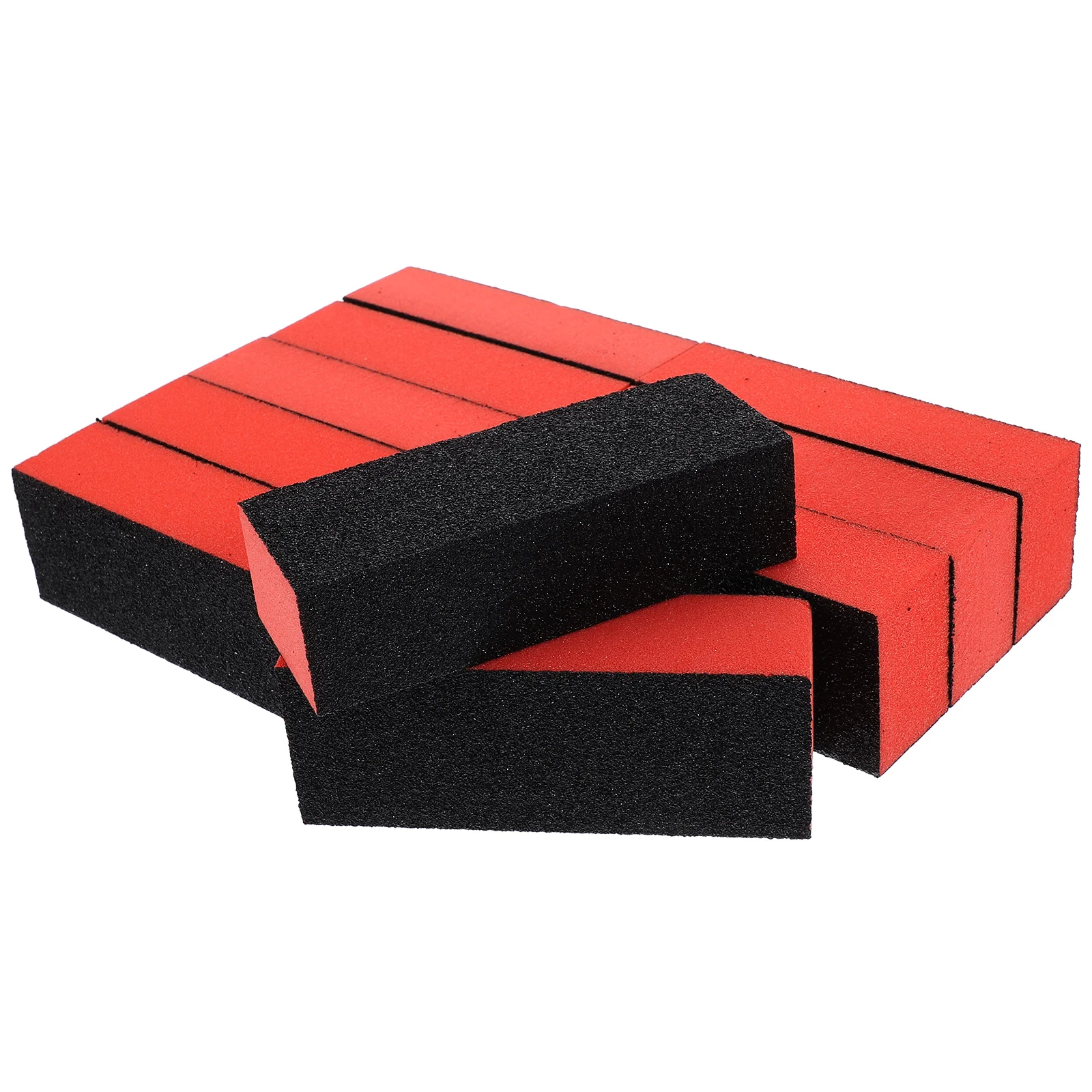 10pcs Sponge Nail Finishing Polisher 4 Way Buffer Buffing Block Manicure File Polishing Smooth Tool (Black)