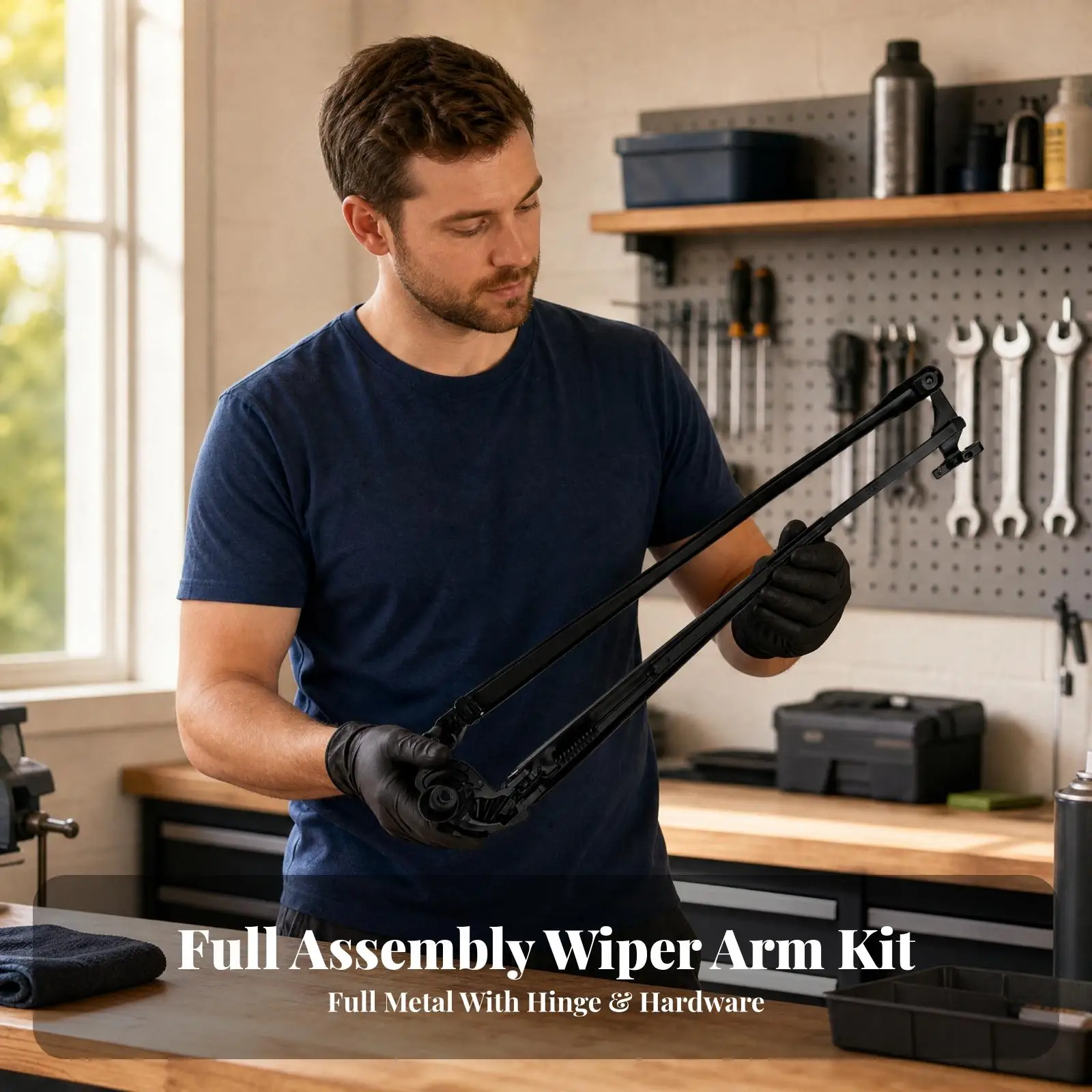 Auto Parts Standard Replacement Front Windshield Wiper Arm Wiper Arm Assembly Articulated for Car Owners, Vehicle Maintenance