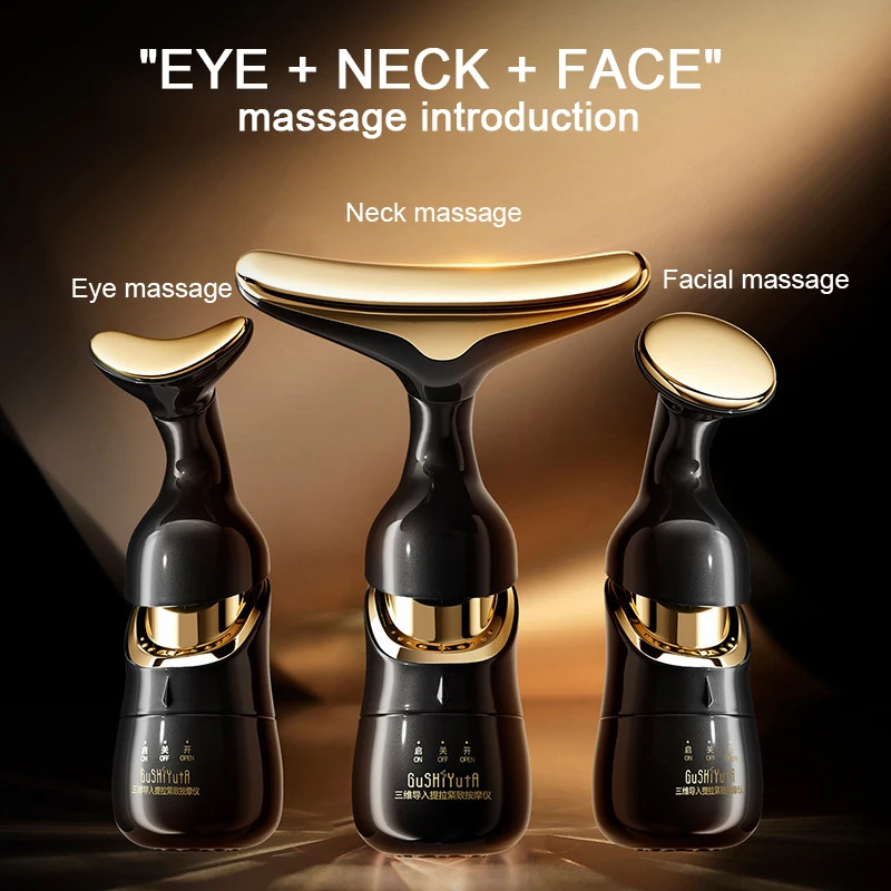 3in1 Face Neck Eye Massager instrument Electric lifting Microcurrent Skin Rejuvenation Anti Aging Tightening Beauty Device