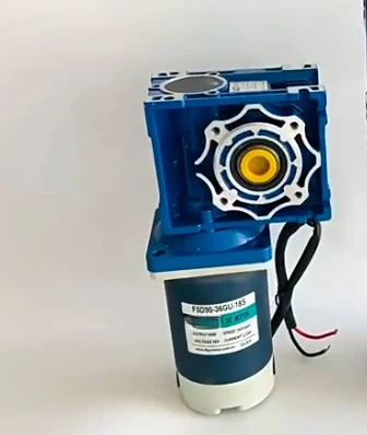 RV Worm Gear Reducer 12V 24V DC 60W-300W Low Speed Right Angle Gear Motor for Industrial Automation