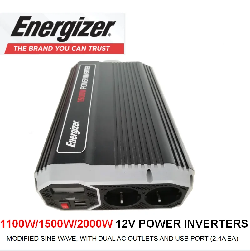 Energizer 1100W 1500W 2000W 12v 220V inverter modified sine wave power inverter CE approved