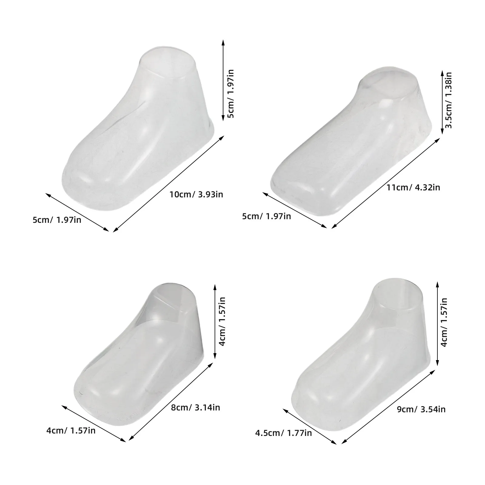 120Pcs Clear Plastic Baby Shoe Forms Display Inserts Toddler Booties Holders Shoe Supports Sock Display Stand Showcase 8 9 10