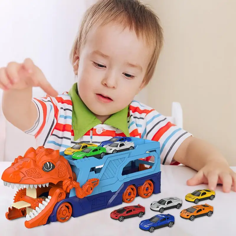 

Dinosaur Transformation Car Toy Creative Dinosaur Toy Trucks Animal Car Toys Versatile Car Track Toy Dinosaur Transporter Truck