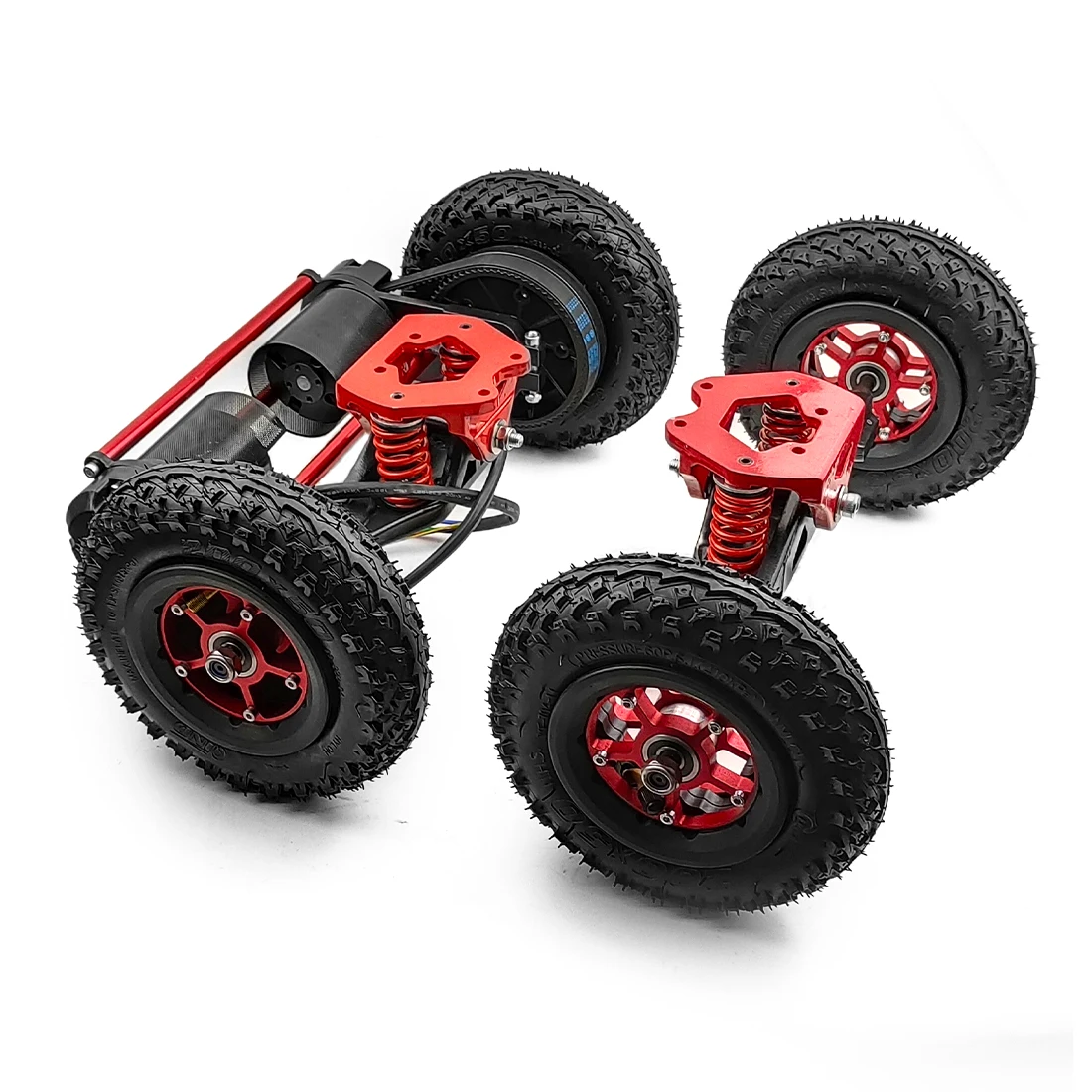 

DIY 36V 2800W Red Truck Skateboard Longboards Belt Driven Dual Motors Kit