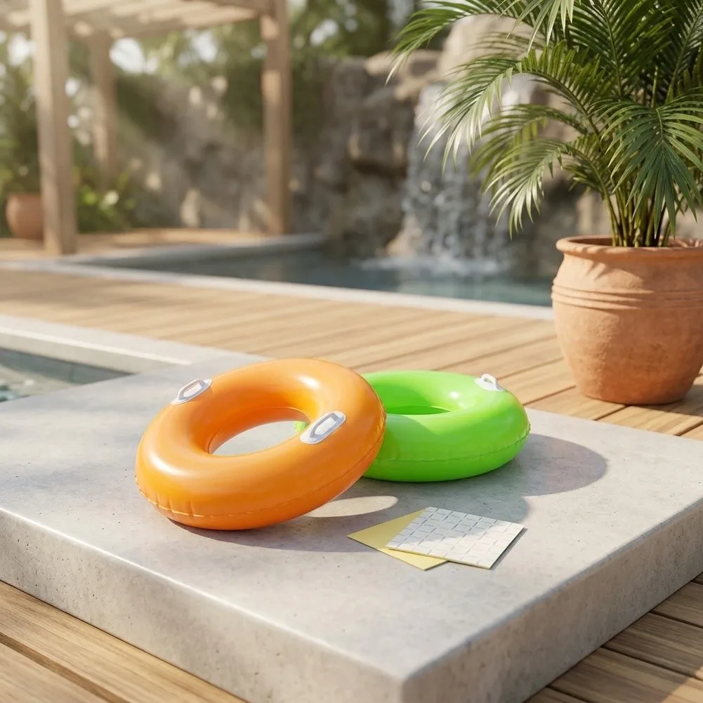 Pool Float Repair Kit 30pcs Transparent Waterproof Patches for Inflatable Rings Toys Swimming Pool Accessories
