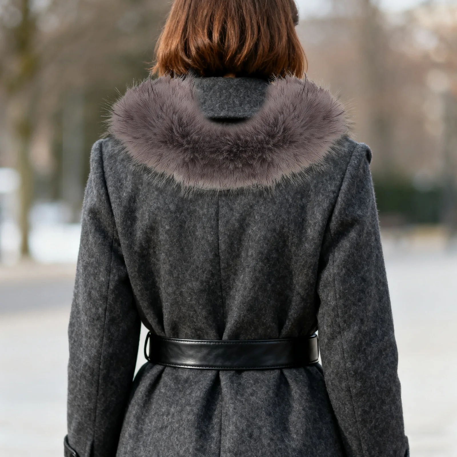 31X4.7 'S Down Jacket Faux Collar Detachable Scarf Soft Warm Winter Accessory Neck Wrap - Lightweight Washable Faux