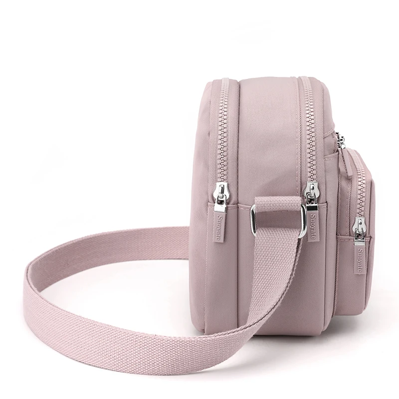 Small Female Mobile Phone Bag Women\'s Crossbody Bag Nylon Girls Shoulder bags Mini Messenger Bag Stitching Tote Cellphone Purse