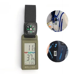 Wellink Thermometer Hygrometers Compass 3 in 1 Outdoor Camping Mountaineering Vehicle Pendant Keychain Weather Station