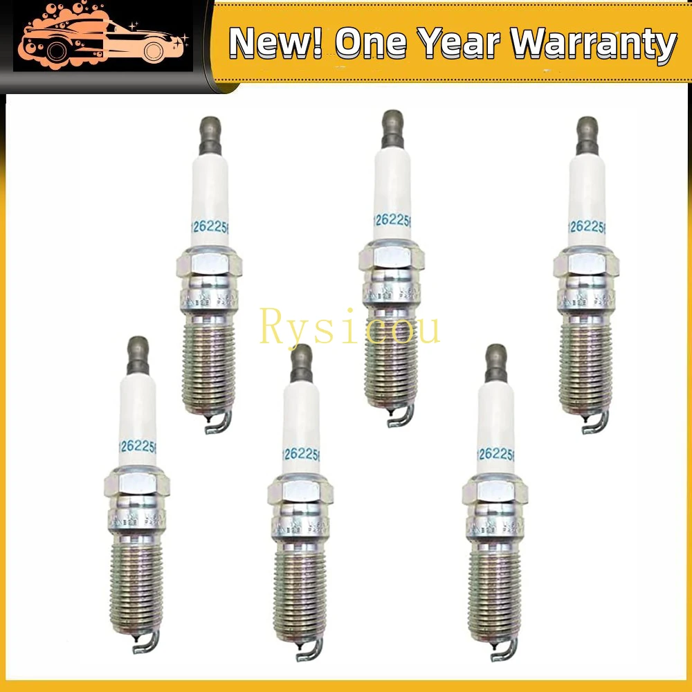 6PCS  Iridium Spark Plugs 12622561 For B-uick Chevrol-et Camaro-Cadillac CTS ATS SRX GMC Saturn Opel Vauxhall 41-109