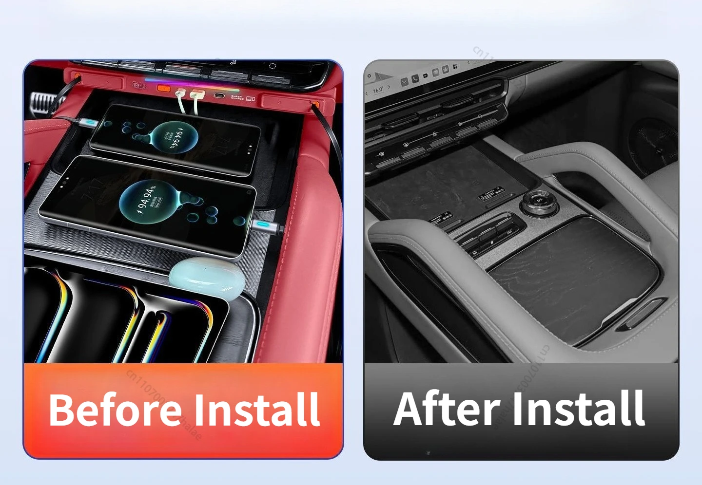 For ZEEKR 8X 007GT Car Charging Expansion Hub, Cigarette Lighter Socket Mod Super Fast Charger Interior Mod Parts Modified Parts