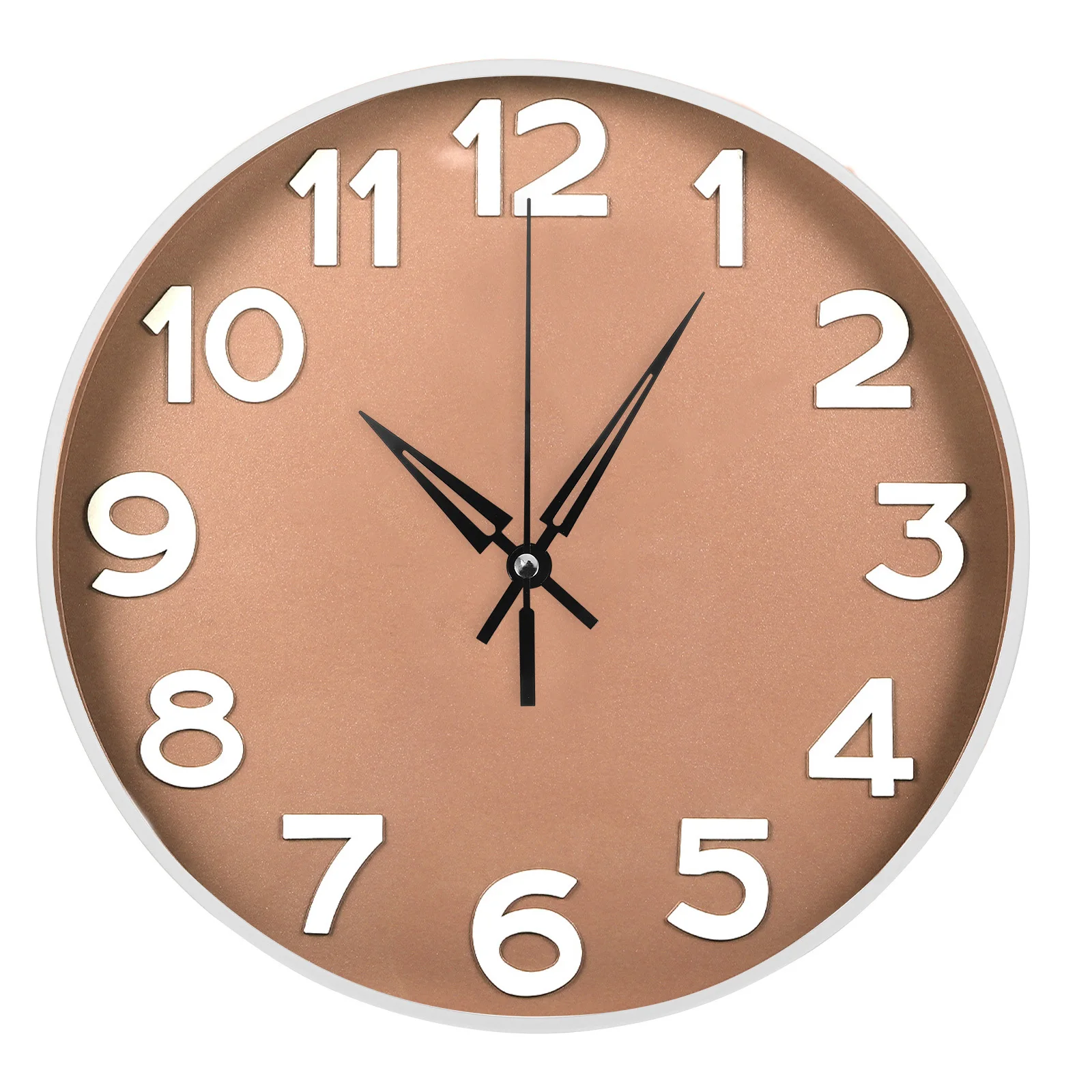 

11.99 Inch Round Metal Wall Clock Frame Replacement Ultra Slim Border Contemporary Style for Living Room Bedroom Kitchen Wall