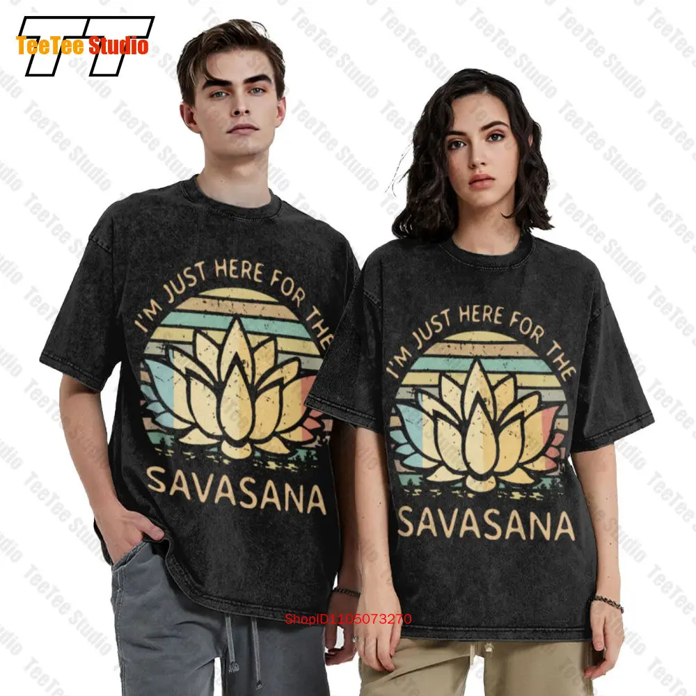 Immagine 3: Sono solo qui per la maglietta oversize vintage Savasana Yoga CWVV