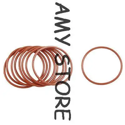 10pcs 50mm OD 2.4mm Thickness Silicone O Rings Oil Seals Gasket Dark Red