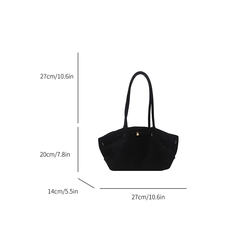 Vintage Wildleder-Schultertasche für Damen, minimalistische Tragetasche mit großem Fassungsvermögen, Retro-Schulterhandtasche für den täglichen Gebrauch und Reisen. – Detail 24