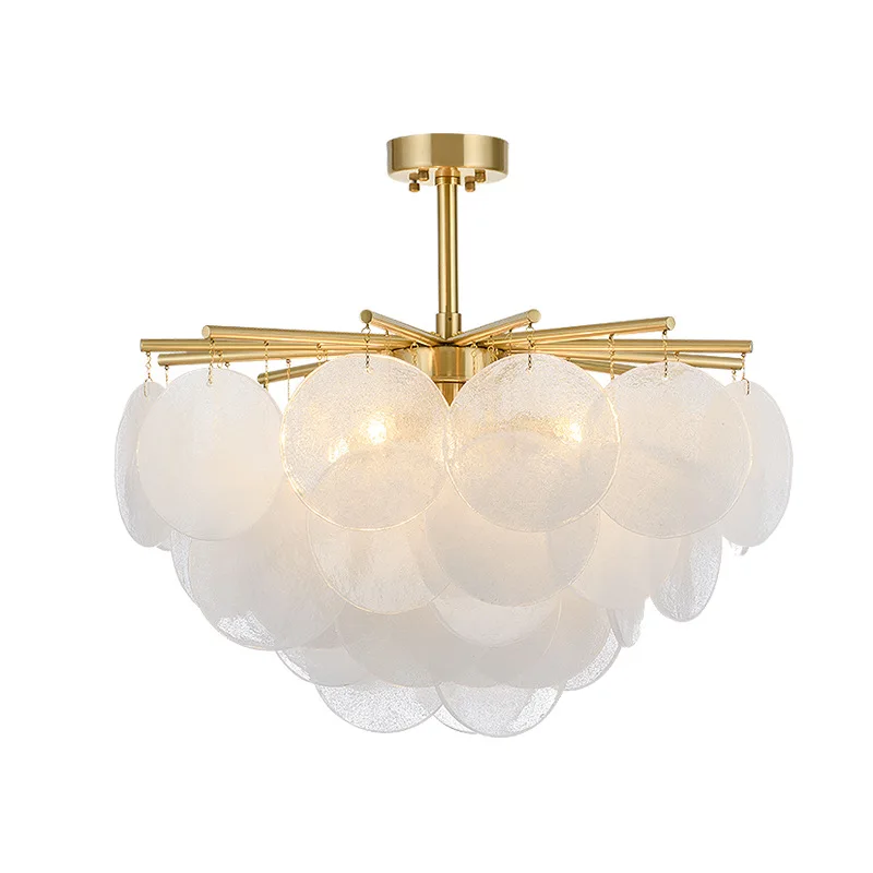Modern Nordic Style Chandelier for Ceiling Wind Chimes Pendant Lights Glass Shell Shape Hanging Lamps Loft Room Decor Lustre