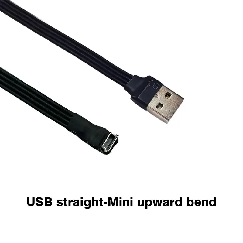 شقة لينة الكوع البسيطة USB شحن البيانات خط صعودا وهبوطا اليسار واليمين T ميناء USB سيارة MP3 كابل بيانات عالمي 5 سنتيمتر 10 سنتيمتر 15 سنتيمتر