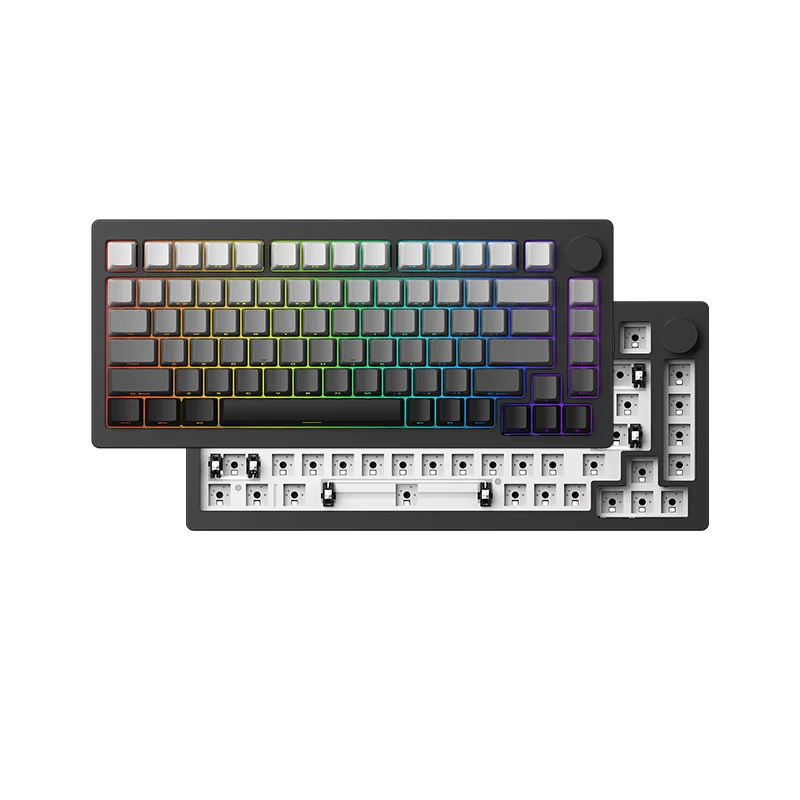 Imagem -05 - Akko Monsgeek M1w v3 sp Teclado Mecânico para Jogos Kit Barebone Suporte Via 75 Pinos Hot Swap Rgb Junta Montagem Caixa de Alumínio