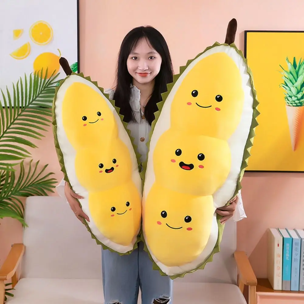 Cartoon Fluffy Durian Hugging Pillow Collection Soft Fruit Durian Plush Pillow 30cm Appease Durian Plush Toy Kids Holiday Gifts