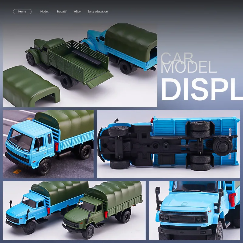 1:64 Jiefang CA10 Military Truck Alloy Car Model Simulation Static Collectible Ornament Mini Car Mode