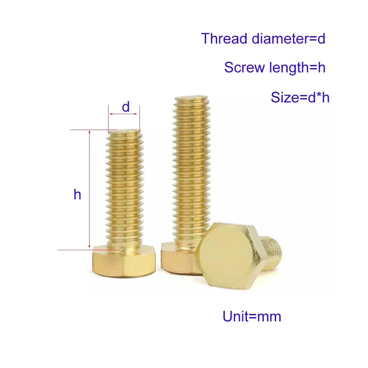 

Copper Outer Hexagon Bolt/Brass Screw M3M4M5M6M8M10