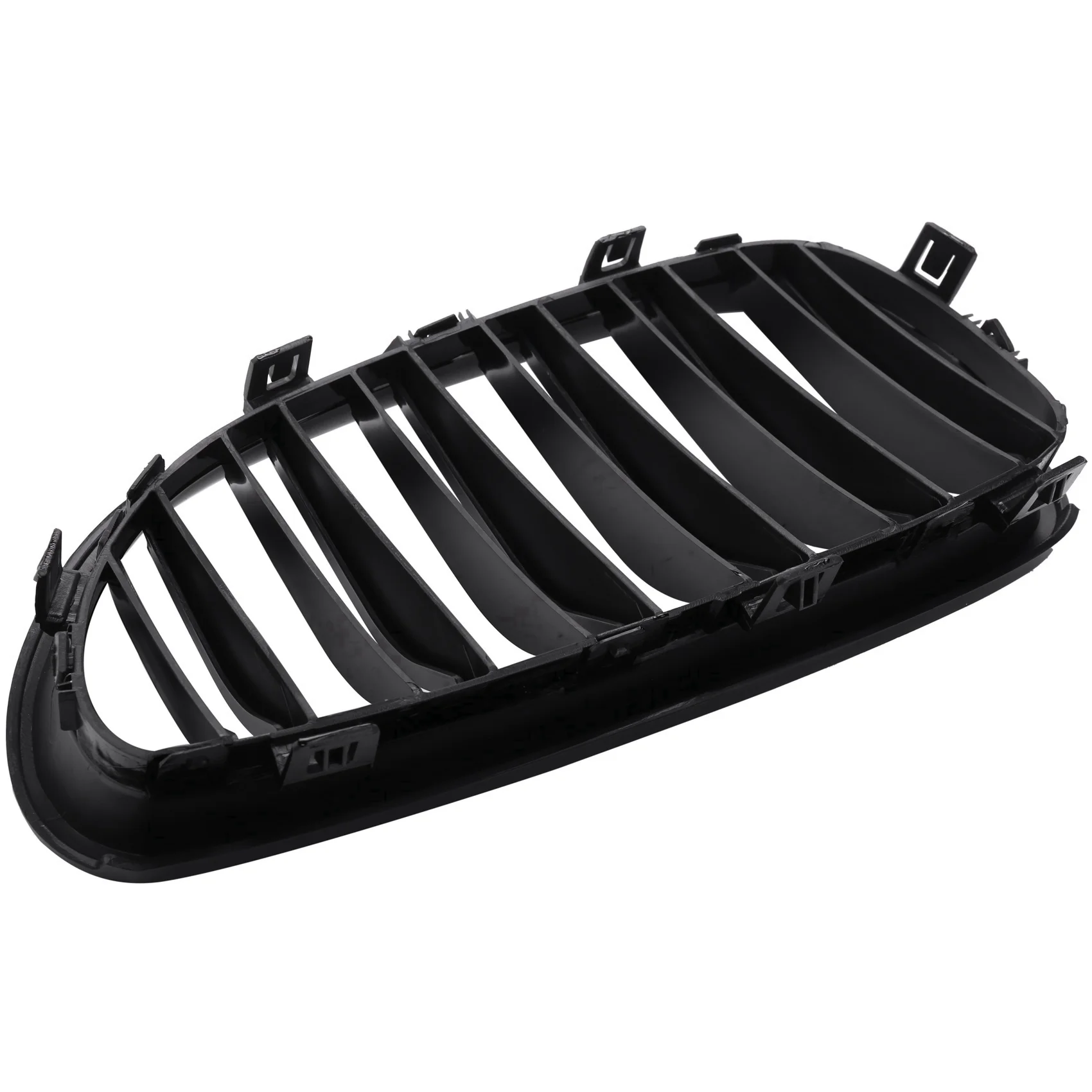 1 para czarny błyszczący przedni Grill nerkowy podwójna listwa podwójna linia maskownica do BMW E60 E61 5 serii 2003-2010 akcesoria samochodowe Coupe