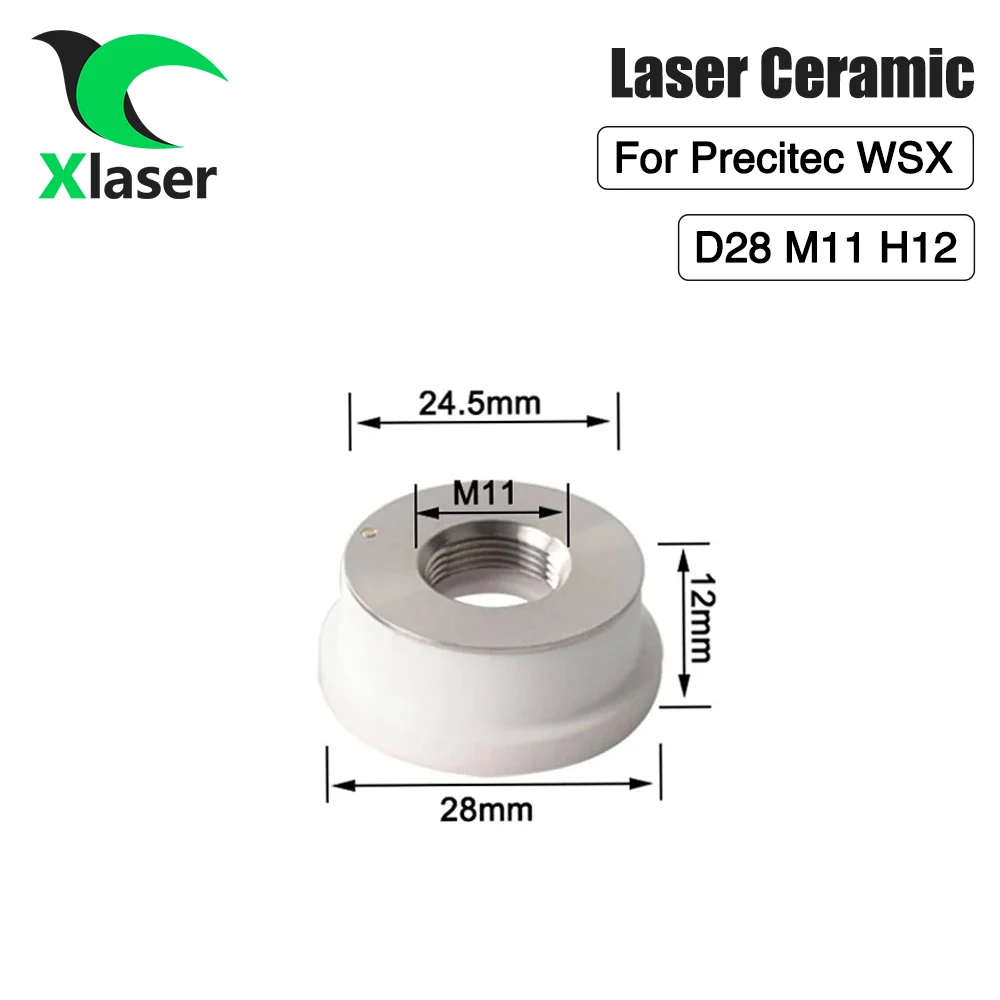 XLaser 5Pcs/Lot Laser Ceramic D28mm M11 Precitec WSX Raytools OEM Empower KT B2 CON YAG Fiber Laser Cutting Machine Head