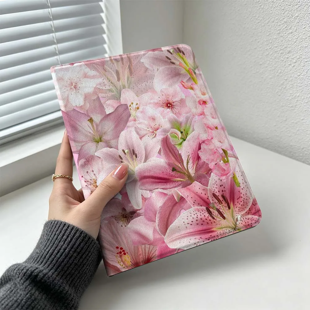 Pink Floral Pattern For Huawei MatePad MediaPad MagicPad Honor Pad 10 9 8 X10 X9 X8 Pro Soft Inch Tablet Case Cover