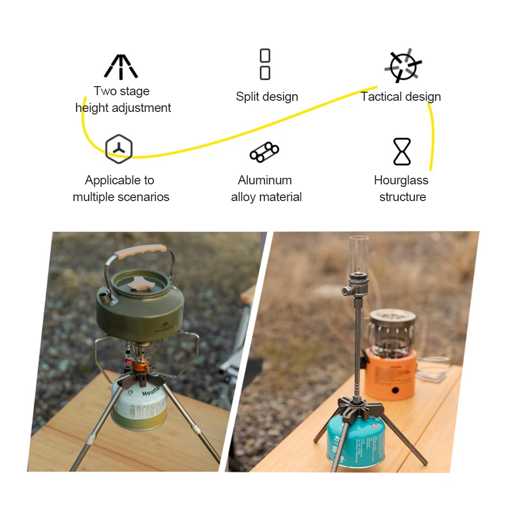 Card Type Gas Furnace Bracket Adjustable Height Single Stove Extension Bracket Portable Gas Canister Stand for Outdoor Cooking