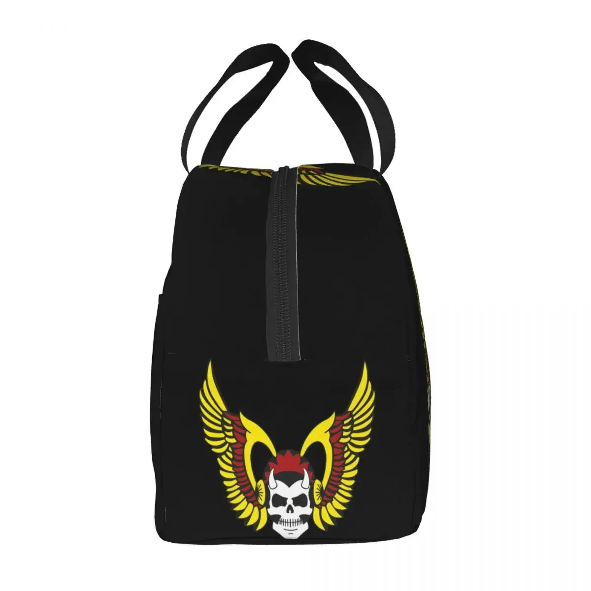 Custom Hell HAMC Angel Insulated Lunch Bags for Outdoor Picnic Motorcycle Club Leakproof Cooler Thermal  Box Women Kids