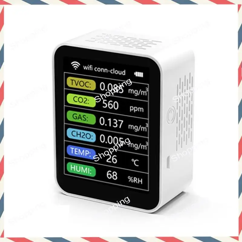 M20K 와이파이 스마트 공기질 모니터 CO2 측정기 TVOC HCHO PM2.5 테스터 디지털 CO2 센서 포름알데히드 가스 감지기 투야 앱