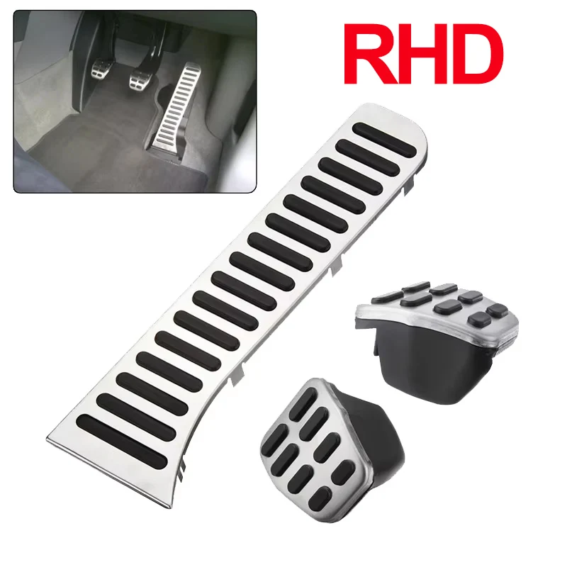 Auto Fuß Pedal Für Audi A3 8P 2009 Accesorios MK2 2004-2013 Gaspedal Gas Bremse Edelstahl Nicht-slip Restfuß Pedale Abdeckung – Detail 9