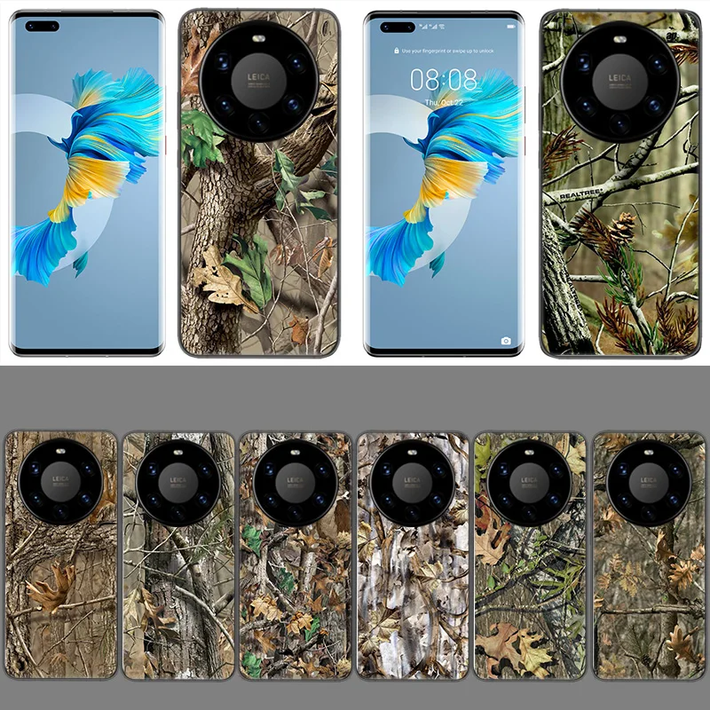 Realtree Real Tree Camo Coque Case For Huawei Phone P40 P30 Lite P50 P20 P10 Mate 40 30 20 10 Pro TPU Cover Transparent Bumper F